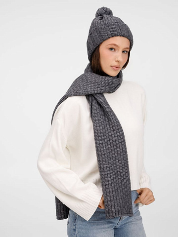 Шапка Frissonelle, серый меланж - рис 7.