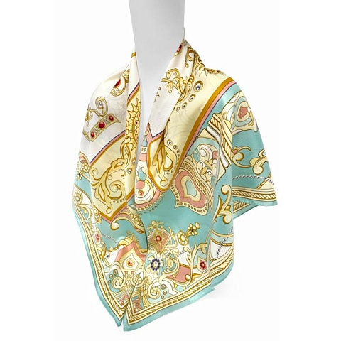 Подарочный шелковый платок "Азбука" - рис 5.