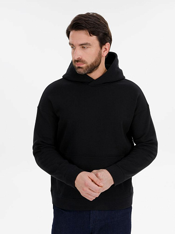 Худи оверсайз унисекс Snuggie, черное - рис 6.