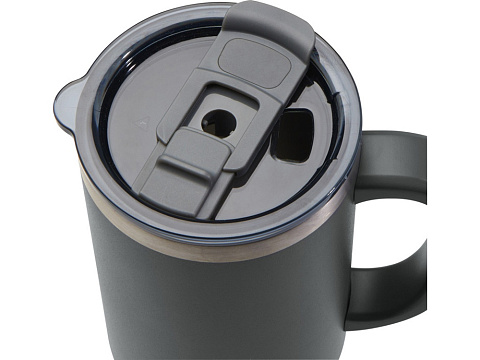 Sydney медная кружка с двойными стенками, сертифицированная согласно RCS, с вакуумной изоляцией и соломинкой, 1200 мл - Серый - рис 5.