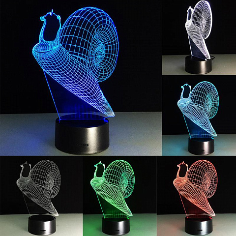 3D лампа Улитка - рис 2.
