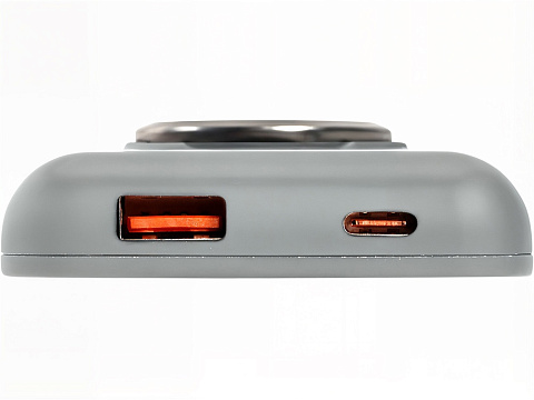 Магнитный беспроводной внешний аккумулятор MagnetIQ, 5000 mah, 10 W, серый Cool gray 7C - рис 13.