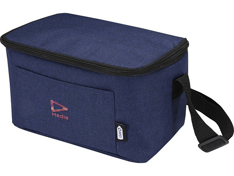 Tundra сумка-холодильник на 6 банок из переработанного РЕТ-пластика - Heather navy - рис 5.