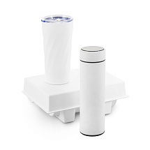 Подарочный набор FAMILY с термосом и термокружкой, белый