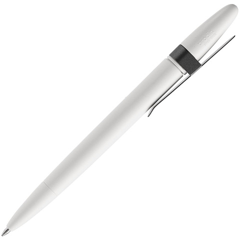 Ручка шариковая Prodir DS5 TSM Metal Clip, белая с серым - рис 4.