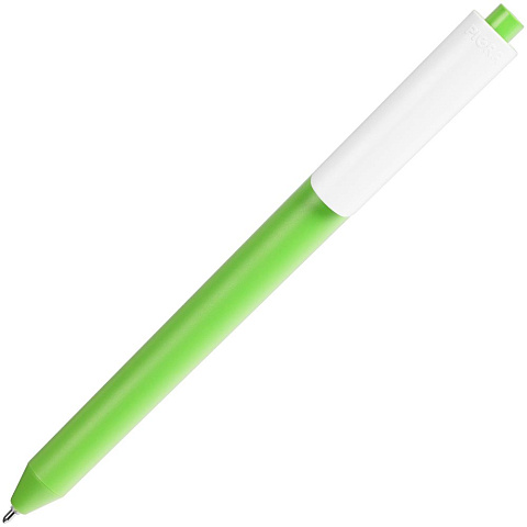 Ручка шариковая Pigra P03 Mat, светло-зеленая с белым - рис 3.