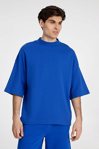 Футболка оверсайз унисекс T9, синяя - рис 2.