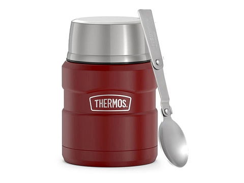 Термос из нерж. стали с ложкой тм THERMOS SK3000 MRR 0,47L - рис 3.