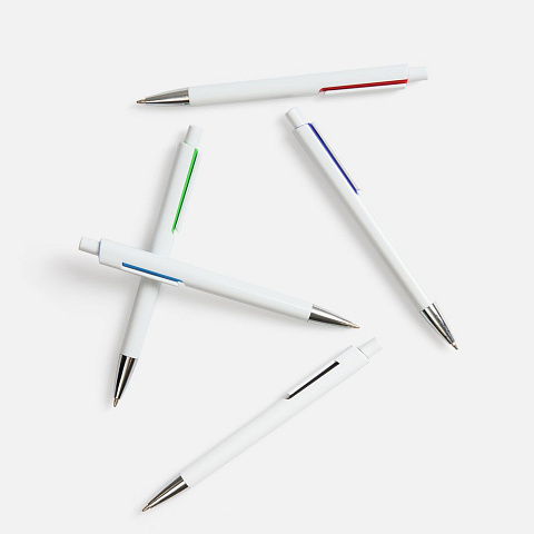 Ручка шариковая Dominanta, белая с красным - рис 6.