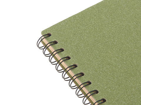 Блокнот на спирали в картонной обложке с переработанной бумагой Mania, зеленый - рис 4.