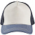 Бейсболка Blink, молочно-белая с синим (деним) - миниатюра - рис 3.