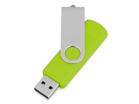 USB/micro USB-флешка 2.0 на 16 Гб Квебек OTG, зеленое яблоко - рис 2.