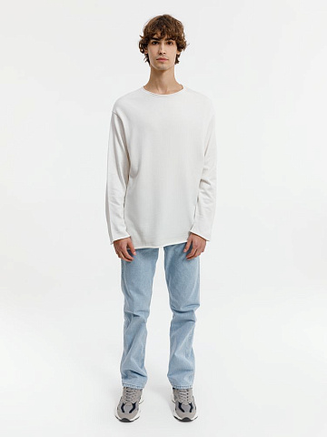 Лонгслив унисекс Siluetti Fuori, молочно-белый - рис 5.