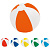 Надувной пляжный мяч Cruise, оранжевый с белым - миниатюра - рис 3.