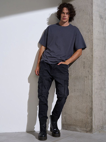 Футболка Oversize Premium, темно-серая (антрацит) - рис 4.