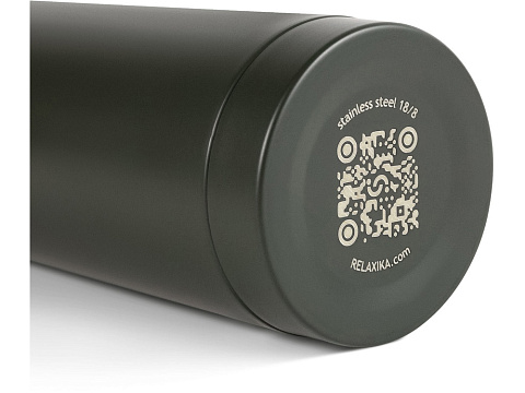 Термос Relaxika 101 (0,5 литра), хаки (без лого) - рис 10.