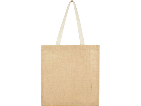 Эко-сумка Juta 7 л из джута плотностью 300 г/м2, белый - рис 2.