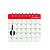 Магнитный календарь с маркером для заметок - миниатюра