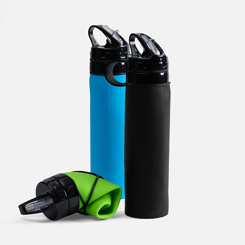 Складная бутылка для воды Langfossen, зеленое яблоко - рис 9.