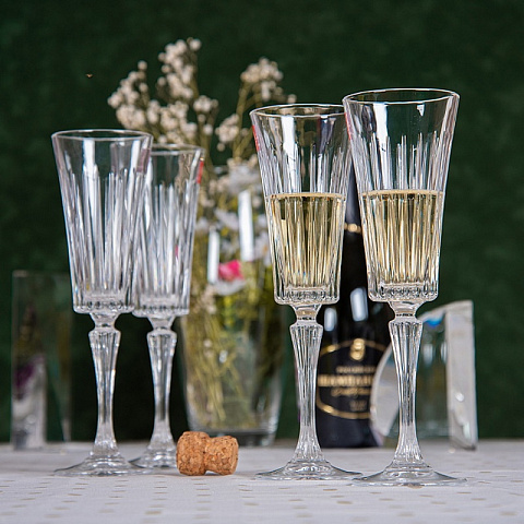 Набор бокалов для шампанского Кристаллы (4 шт)
