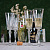 Набор бокалов для шампанского Кристаллы (4 шт) - миниатюра