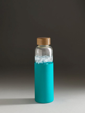 Бутылка для воды Dakar, прозрачная с бирюзовым - рис 6.