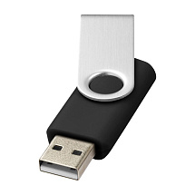 Флеш-карта Rotate USB 2.0 на 2 Гб, черный