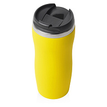 Термокружка Double wall mug C1, soft touch, 350 мл, желтый