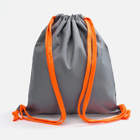 Рюкзак B3, серый с оранжевыми лямками - рис 3.