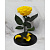 Жёлтая роза в колбе (большая) - миниатюра - рис 2.