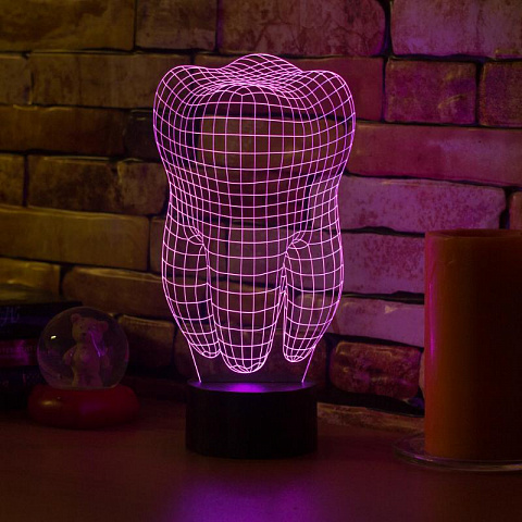 3D лампа Зуб - рис 5.