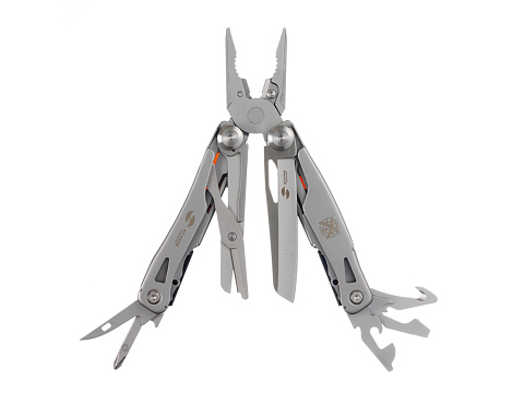 Мультитул Stinger, 106 мм, 15 функций, сталь/АБС-пластик, оранжевый, в комплекте нейлоновый чехол - рис 4.