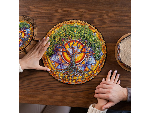 Деревянный пазл мандала Дерево жизни - рис 2.