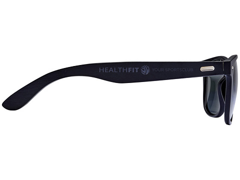 Бамбуковые солнцезащитные очки Arlo с черным покрытием - сплошной черный - рис 4.