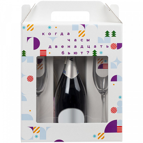 Новогодний набор с бокалами для шампанского - рис 3.