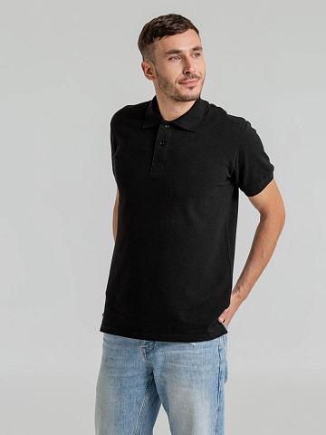 Рубашка поло мужская Virma Premium, черная - рис 7.