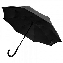 Черный мужской зонт-наоборот трость
