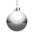 Елочный шар Finery Gloss, 10 см, глянцевый серебристый - миниатюра - рис 3.