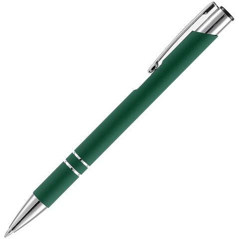 Ручка шариковая Keskus Soft Touch, зеленая - рис 3.