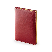 Ежедневник А5 датированный Sidney Nebraska 2026, бордовый (золотой обрез)