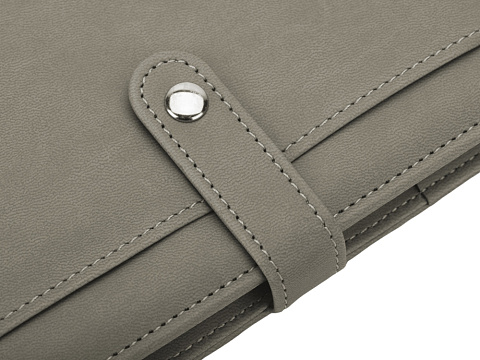 Блокнот-кошелек с сменным блоком А6 Wall Street, 64 листа, темно-серый - рис 7.