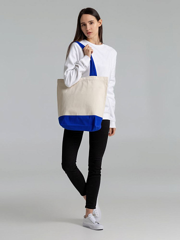 Холщовая сумка Shopaholic, ярко-синяя - рис 7.