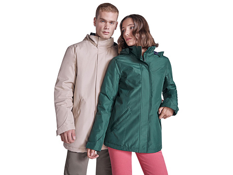 Парка утепленная America женская, бутылочный зеленый - рис 10.