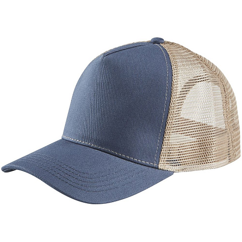 Бейсболка Blink, синяя (джинс) с бежевым - рис 2.