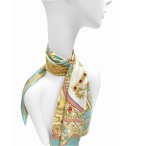 Подарочный шелковый платок "Азбука" - рис 3.