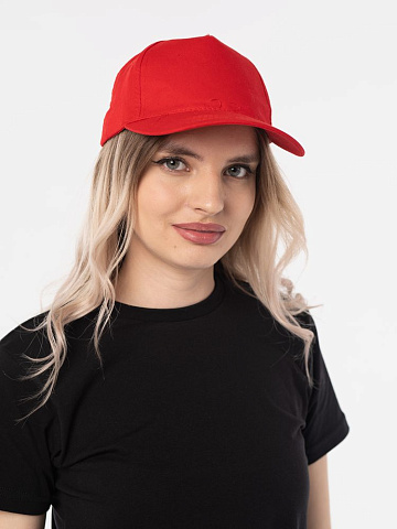 Бейсболка Basic, красная - рис 2.