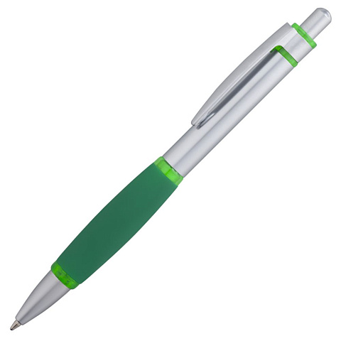 Ручка шариковая Boomer, с зелеными элементами - рис 2.
