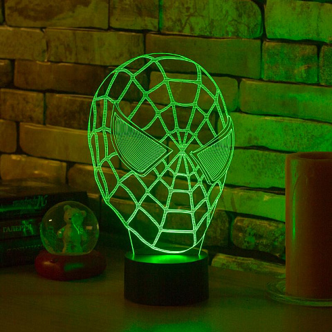 3D светильник Маска человека паука - рис 3.