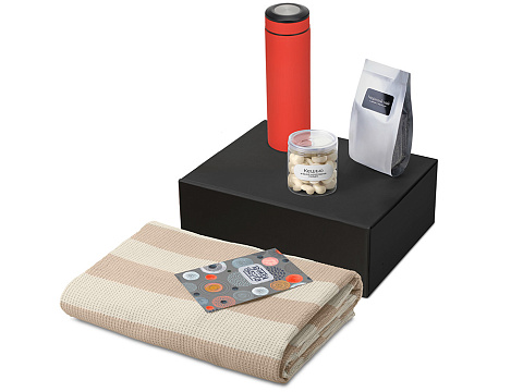 Подарочный набор Re:y. Warm с пледом, термосом и чаем - рис 2.