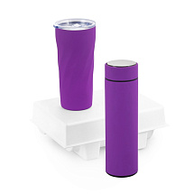Подарочный набор FAMILY с термосом и термокружкой, фиолетовый